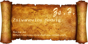 Zsivanovics Hedvig névjegykártya